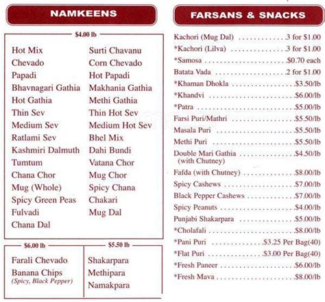 Real Usha Sweets & Snacks Menu - Urbanspoon/Zomato