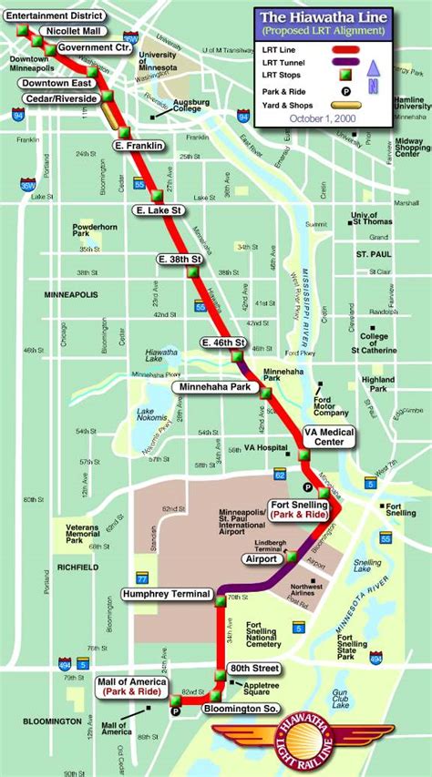 Minneapolis Light Rail System and Map