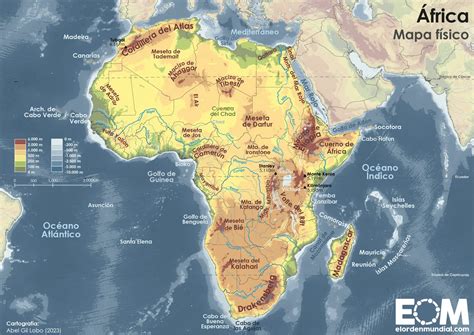 El mapa físico de África - Mapas de El Orden Mundial - EOM