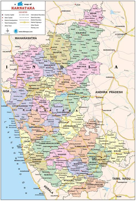 Map Karnataka State : Karnataka State India Vector Map Silhouette Stock ...