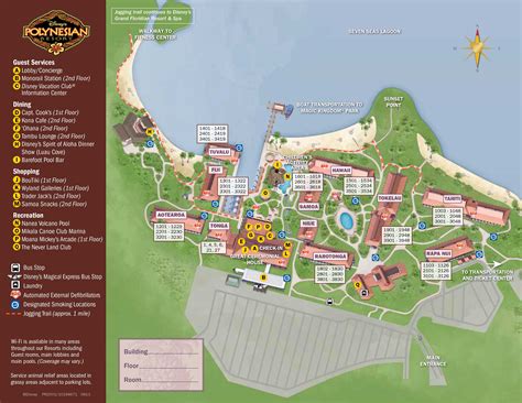 Polynesian Village Resort Map - KennythePirate.com