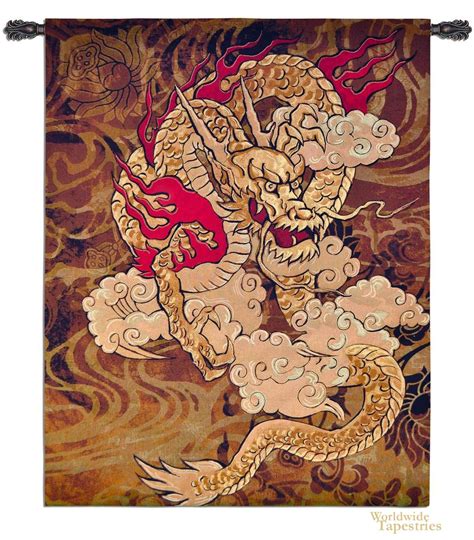 Golden Dragon :: Asian & Oriental tapestry :: Worldwide Tapestries