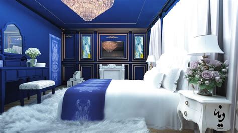 royal blue , interior design , bedroom | Blue bedroom decor, Blue interior design, Royal blue ...