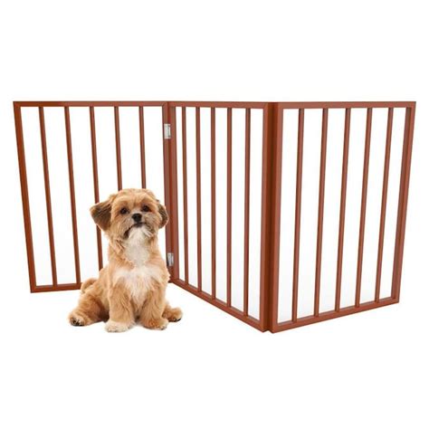 Pet Pal Freestanding Expandable Brown Wood Pet Gate in the Pet Gates ...