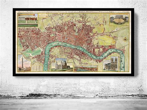 Old Map of London Map 1800 Vintage Map of London Vintage - Etsy | Old ...