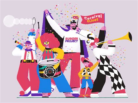 Carnival Characters by Odd Bleat on Dribbble