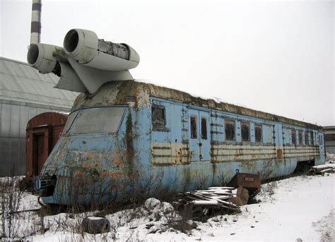 Abandoned Soviet JET TRAIN that was once capable of travelling at 160mph | Daily Mail Online