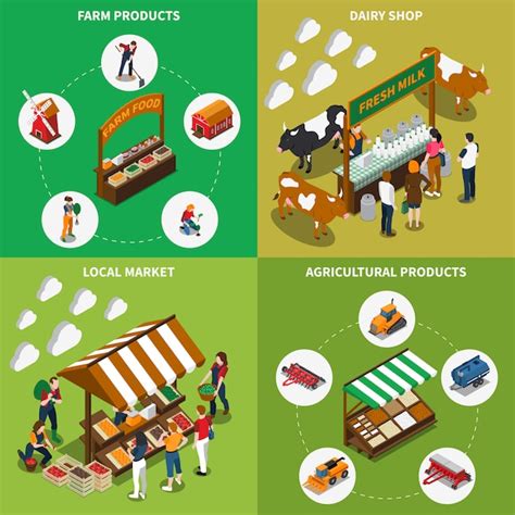 Free Vector | Agricultural market concept