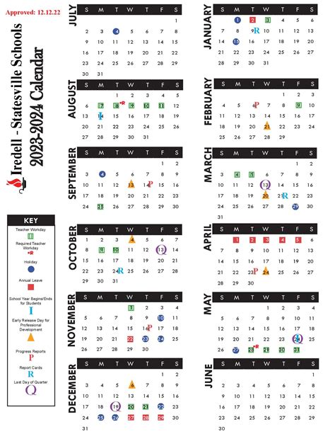 Iredell-Statesville Schools Calendar 2024-2025 in PDF