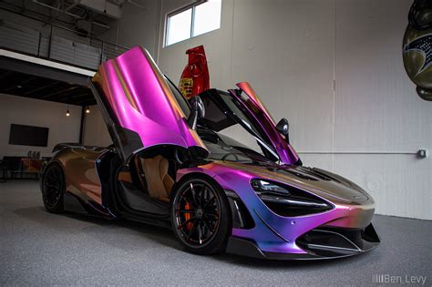 Color-Shifting Purple McLaren 720S with Doors Up - BenLevy.com