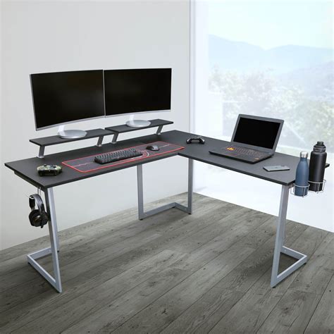 Techni Sport Warrior L-Shaped Gaming Desk, Black - Walmart.com in 2021 ...