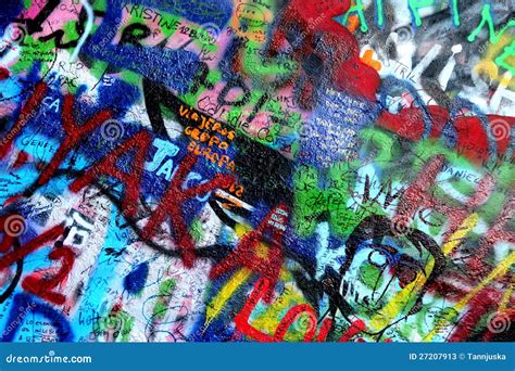 John Lennon Wall in Prague Graffiti Editorial Stock Photo - Image of czech, graphic: 27207913