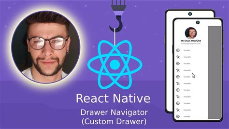 React Native - Drawer Navigator Kullanımı # 4 (Custom Drawer) - YouTube