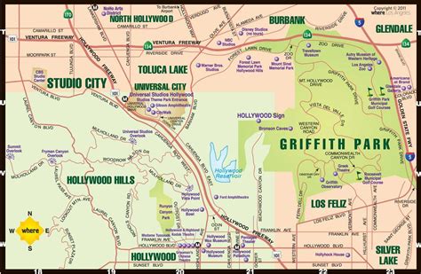 North Los Angeles map - Ma of north Los Angeles (California - USA)