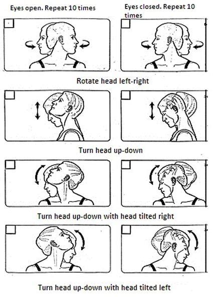 Vertigo Head Exercises - Bing images | Vertigo treatment, Vertigo, Vertigo exercises