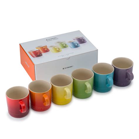 Le Creuset Rainbow 350ml Mug Set - Abraxas Cookshop