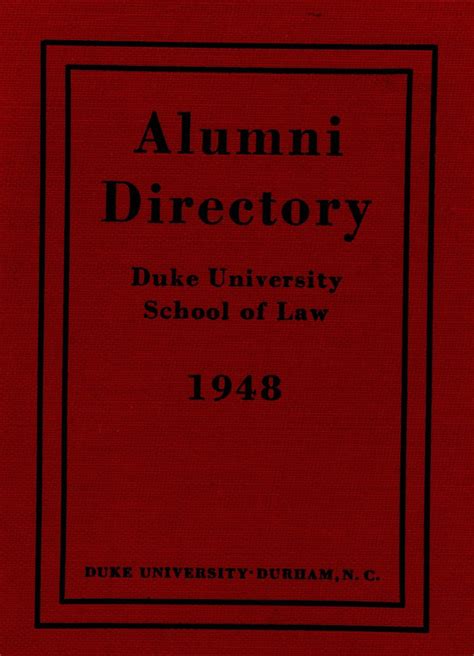 Alumni Association Created | Duke University School of Law