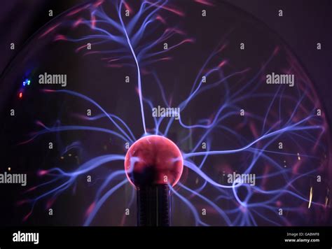 Tesla coil - physics experiment in laboratory Stock Photo - Alamy