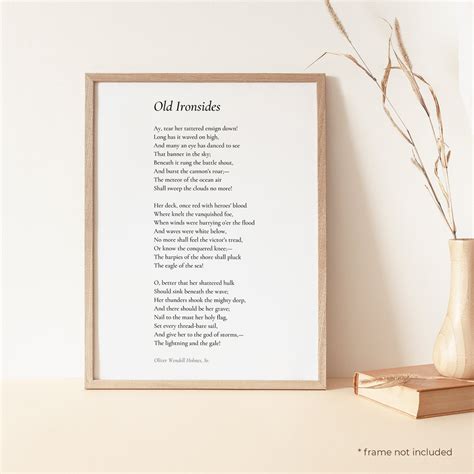 Old Ironsides by Oliver Wendell Holmes Poem Print Poetry - Etsy