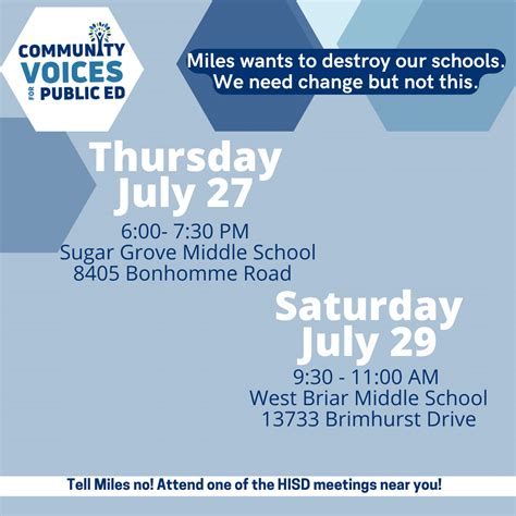 West Briar Community Meeting - Community Voices for Public Education