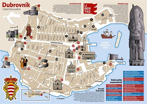 Tourist Map Of Dubrovnik Croatia Old Town - vrogue.co