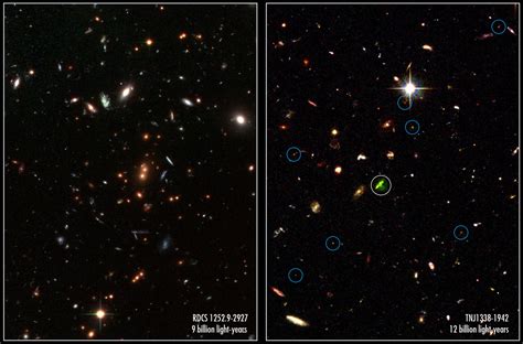 ESA - Record-breaking ancient galaxy clusters