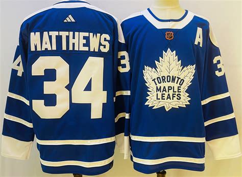 Auston Matthews Blue Toronto Maple Leafs Hockey Jersey Blue Size 56 Men ...