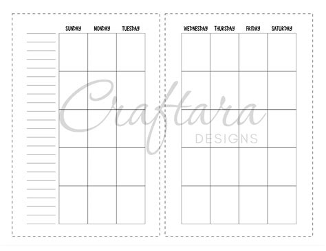 Minimalist Monthly Planner Insert - Craftara Creates