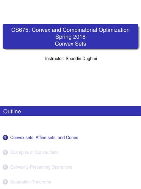 Convex Sets | PDF | Convex Set | Algebra