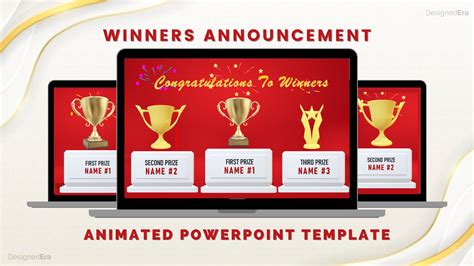 Winners Announcement Animated PowerPoint Template - DesignedEra