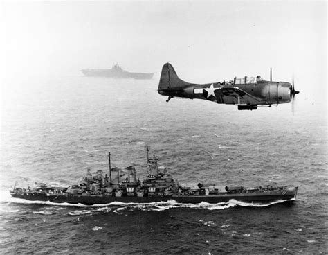 US Navy Douglas SBD Dauntless flying patrol in World War II image ...