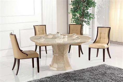 Round Marble Dining Table Set for 4 | Foter