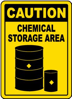 Chemical Storage Signs, Chemical Storage Area Signs