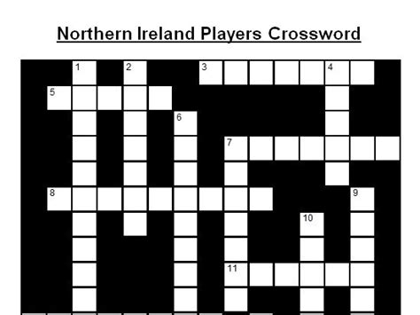 Crossword on Northern Ireland Football Players (+Answers) | Teaching ...