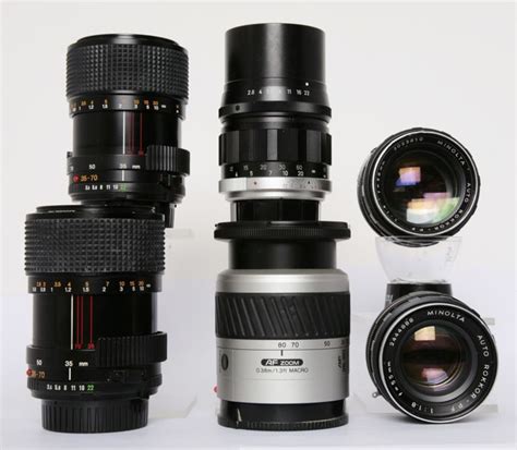 6 Minolta lenses - Catawiki