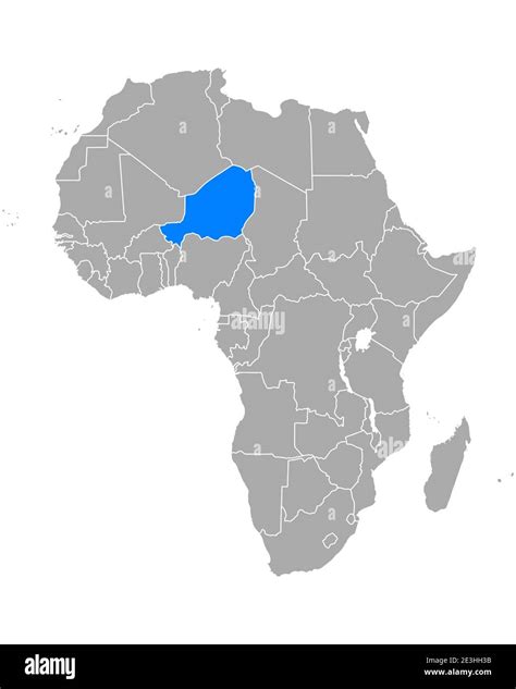 Map of Niger in Africa Stock Photo - Alamy