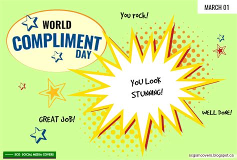 SCG - Social Media COVERS: BANNERS: World COMPLIMENT Day | March 1 (#WorldComplimentDay)