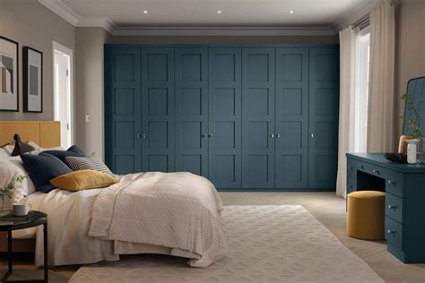 Blue Fitted Wardrobes | Shaker Bedroom Furniture | Neville Johnson