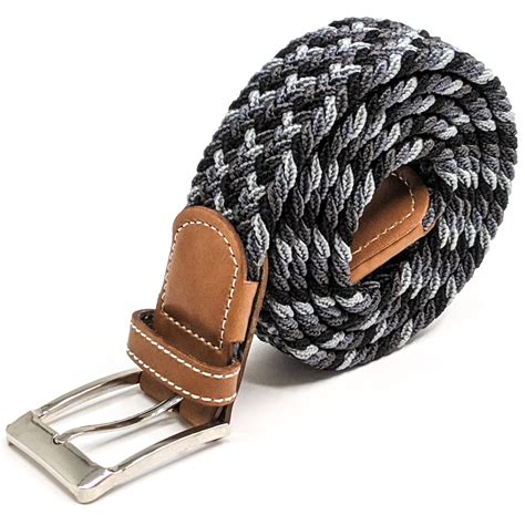 Anchor21 - Anchor21 Braid Belts For Men Elastic Stretch Fabric Woven Multicolored Web Belt ...