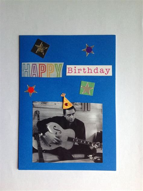 Upcycled Handmade Birthday Card JOHNNY CASH OOAK by FuNkTjUnK, £2.99 | Birthday cards, Handmade ...