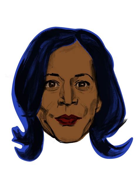 Kamala Harris, ink portrait | Photo and video, Photo, Portrait