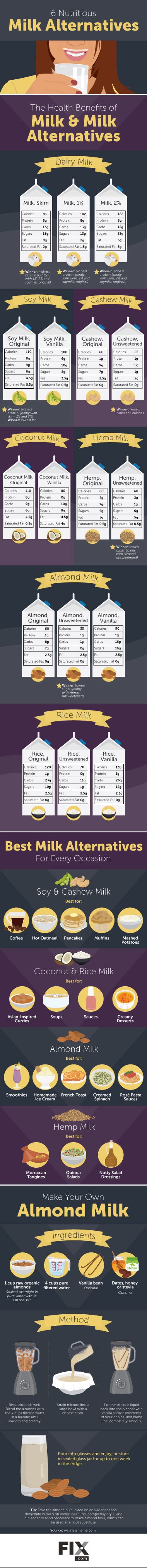 Healthy Alternatives to Dairy Milk | Fix.com