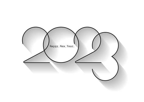 2023 New Year logo design. Holiday greeting card. Vector illustration ...