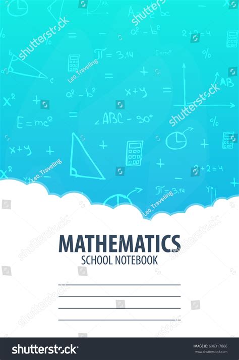 Mathematics School Notebook Template Back School Stock Vector (Royalty ...