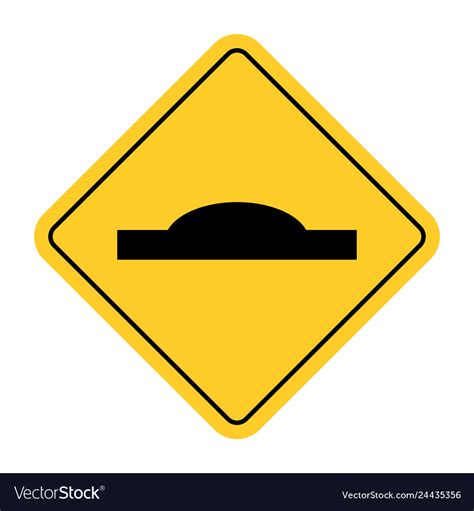 Bump traffic sign Royalty Free Vector Image - VectorStock