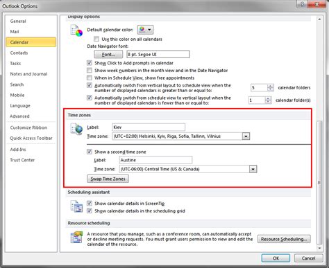How To Change Time Zones In Outlook Calendar - prntbl ...