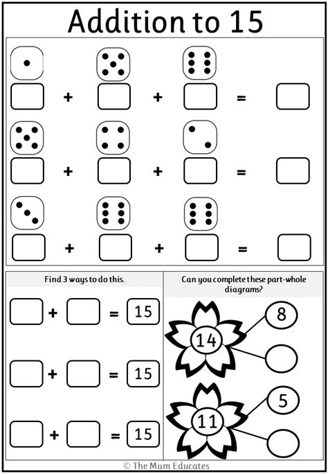 year 1 maths worksheets learning printable - free addition worksheets ...