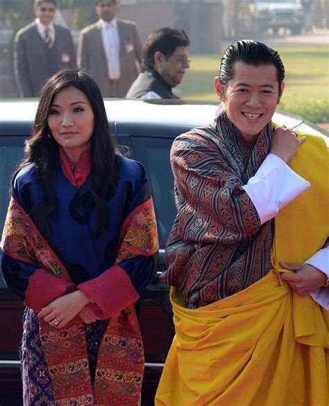 King of Bhutan, Jigme Khesar Namgyel Wangchuk (R) and Bhutanese Queen ...