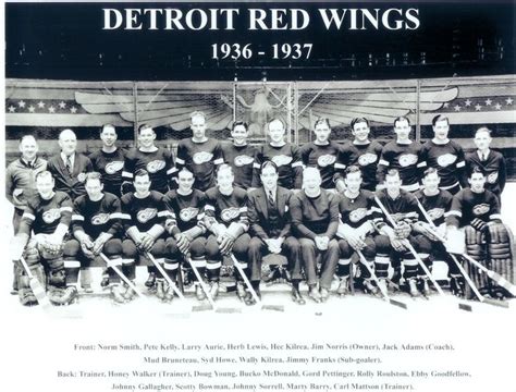 1936 1937 DETROIT RED WINGS 8X10 TEAM PHOTO HOCKEY NHL STANLEY CUP ...