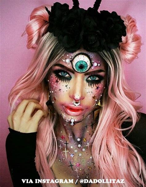 13 Halloween Makeup Ideas For Pink Hair | Halloween makeup, Halloween makeup inspiration ...